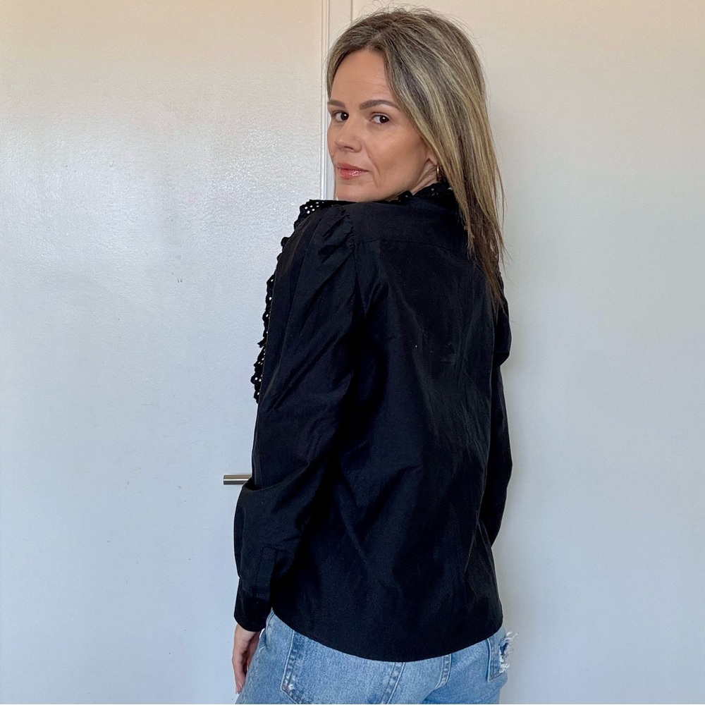 New The Westside Gemma Starlight Eyelet Top Black - Picture 8 of 11